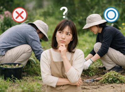 草むしりで腰を痛める原因は姿勢の違いにあった